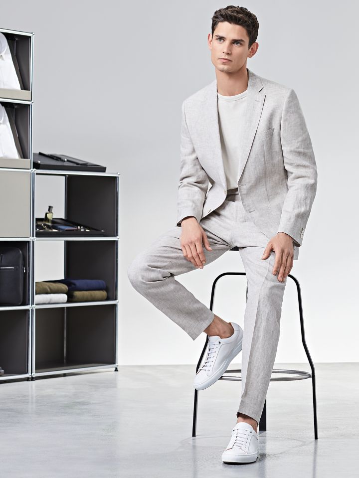 Hugo boss linen jacket discount